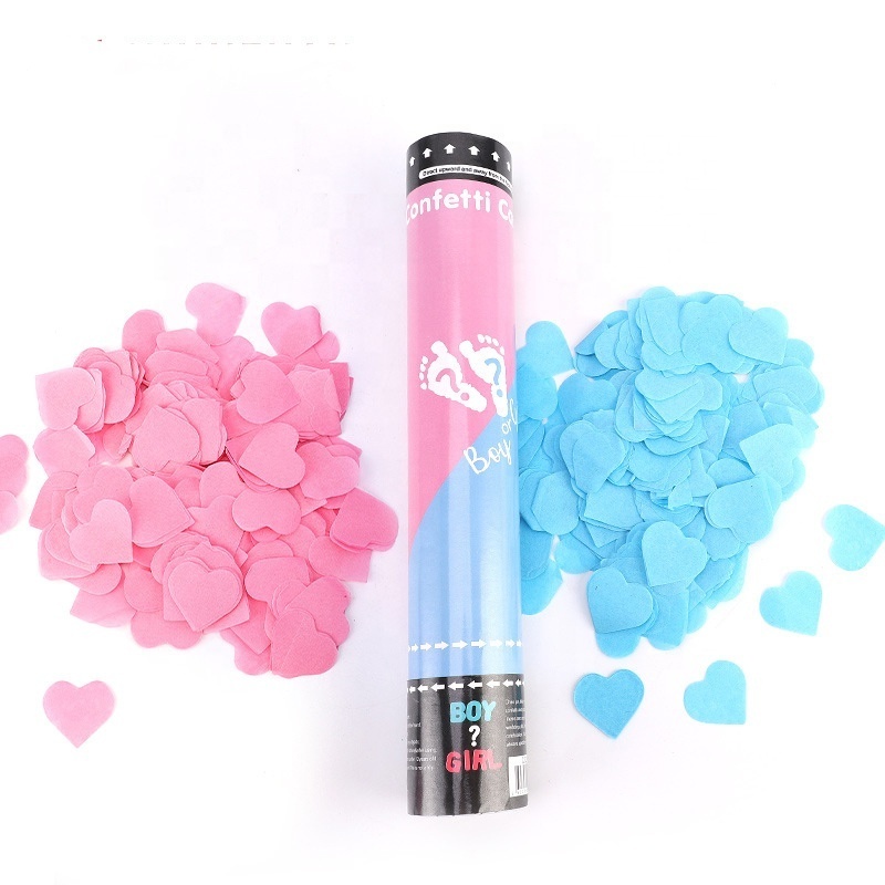 holi powder confetti cannon Boy or Girl Baby Shower Gender Reveal Pink Blue Confetti Cannon baby shower decoration party supplie