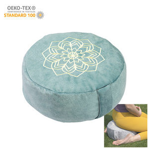 Wholesale Custom Portable Outdoor Suede Memory Foam Meditation Cushion Floor Pillow Mat