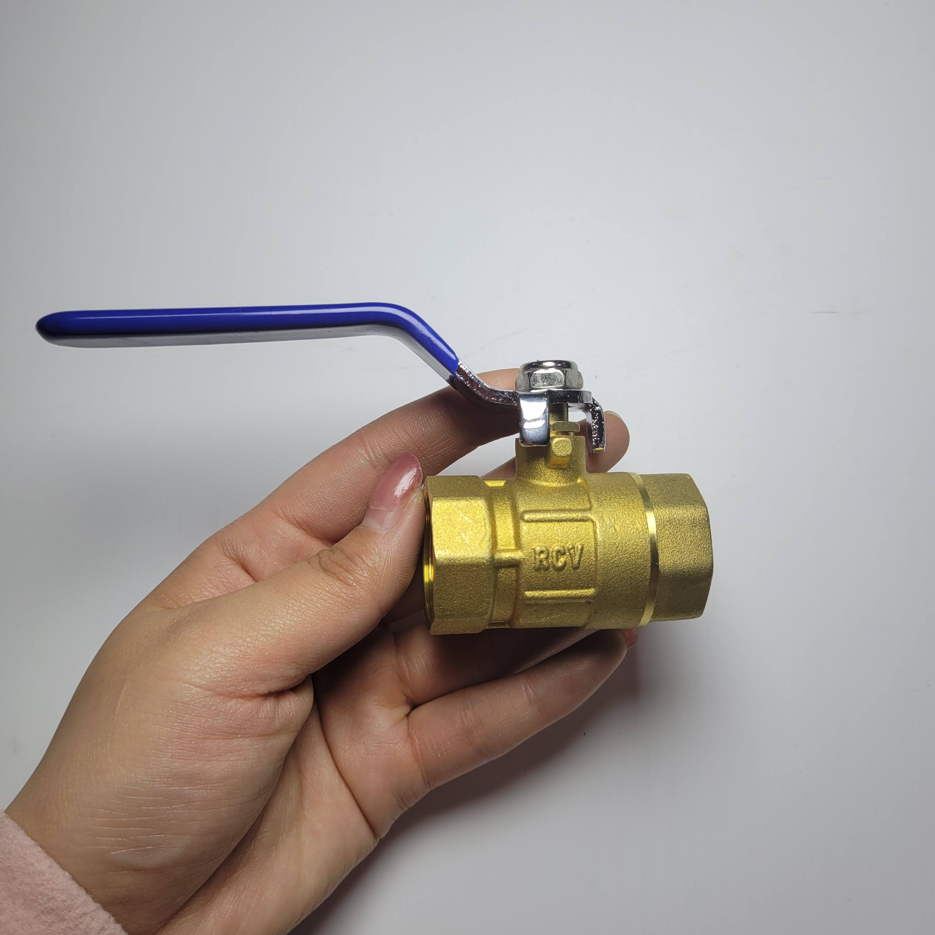 RCV DN15 DN20 DN100 Ball Valve Full Port Water Stop Shut Off,Heavy Duty LF Brass,Quarter Turn,Blue Handle (1-Pack)