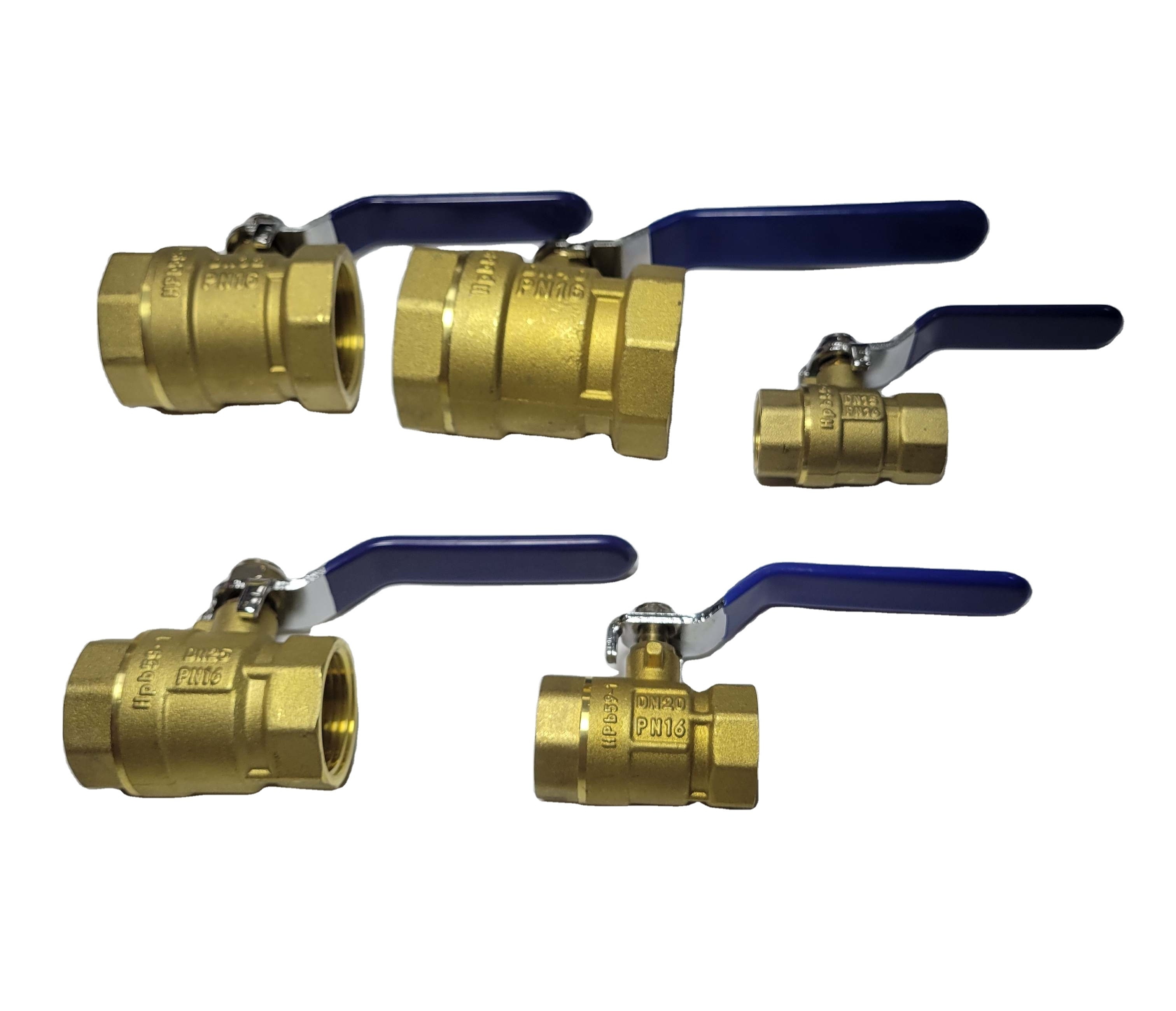 RCV DN15 DN20 DN100 Ball Valve Full Port Water Stop Shut Off,Heavy Duty LF Brass,Quarter Turn,Blue Handle (1-Pack)