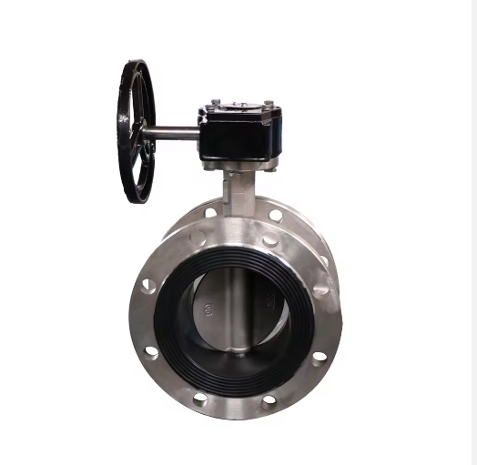 China High Ranked Butterfly Valve Stainless Steel Flange Worm Gear Wheel Operation