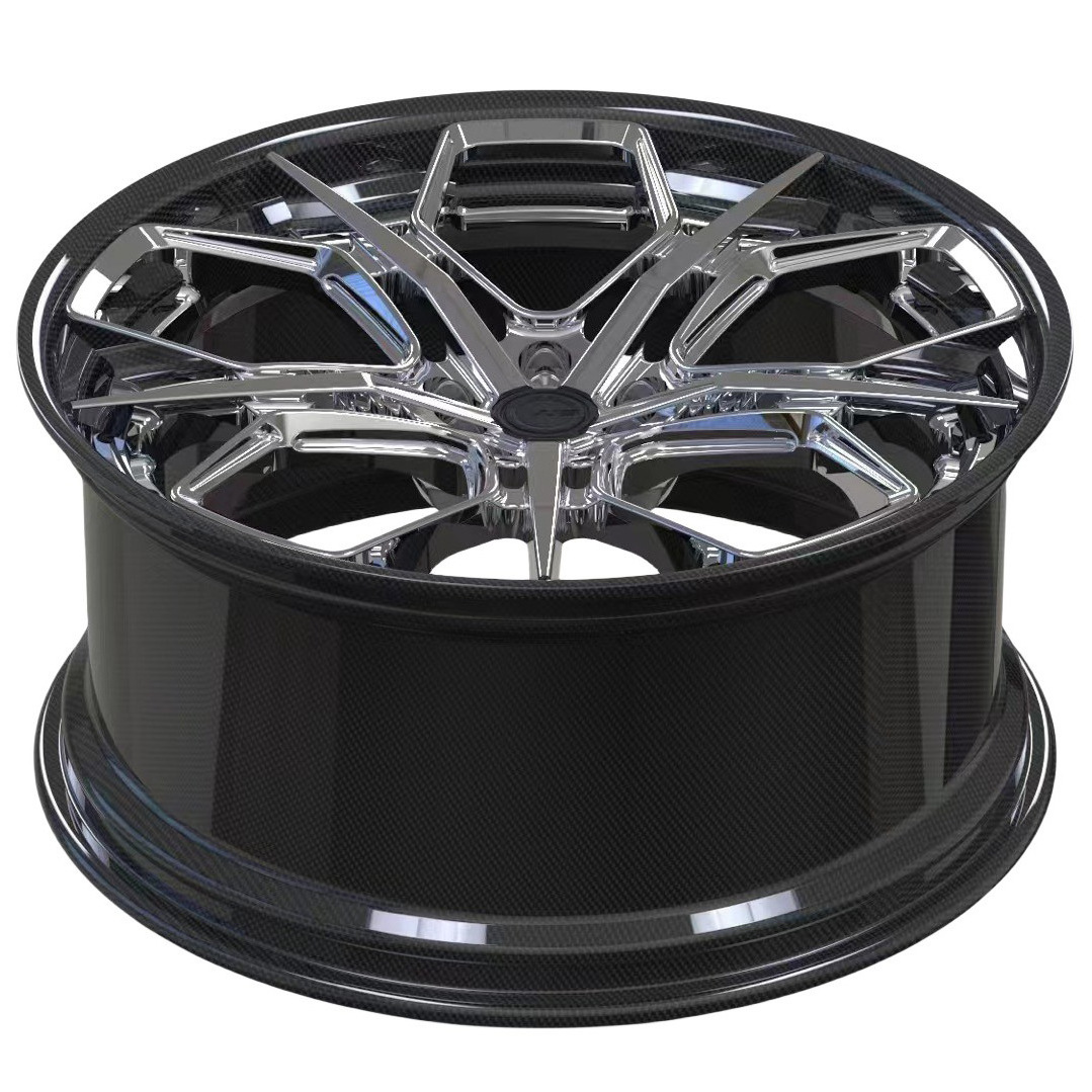 RC custom two-piece 19 20 21 22 inch forged wheel PCD 5x120 rim marble carbon color alloy rims Fine polishing for Range Rover