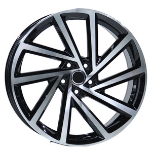 RC Hot forged wheels 5x112 Wholesale Price custom 18 19inch 8J Glossy Black Machine Face alloy rims for VW Golf Polo R TI BMW X5