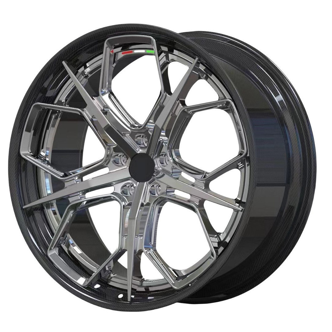 RC custom two-piece 19 20 21 22 inch forged wheel PCD 5x120 rim marble carbon color alloy rims Fine polishing for Range Rover