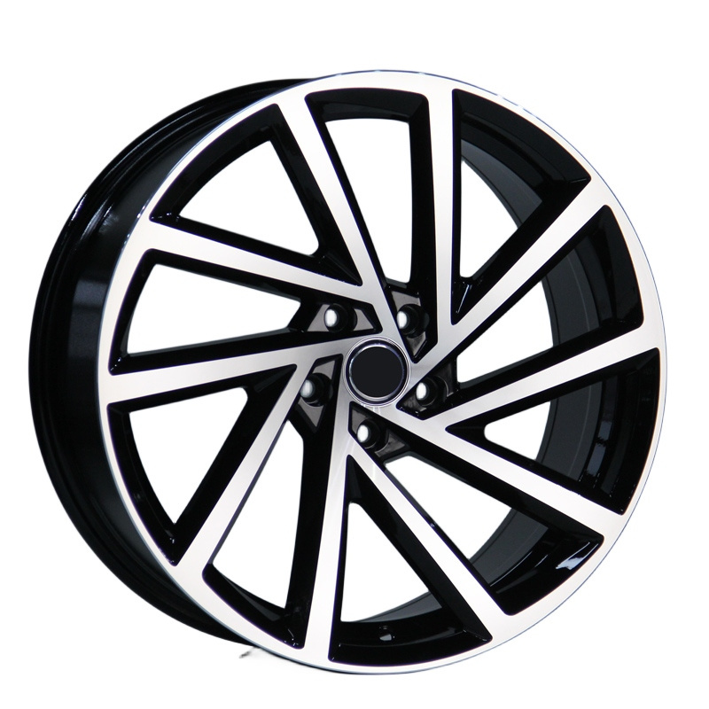 RC Hot forged wheels 5x112 Wholesale Price custom 18 19inch 8J Glossy Black Machine Face alloy rims for VW Golf Polo R TI BMW X5