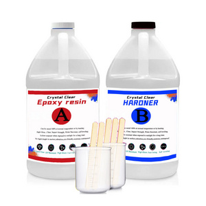 Wholesale 1 Gallon Kit Epoxy Resin AB Glue 1:1 Resin And Hardener for Table and Jewelry Crafts