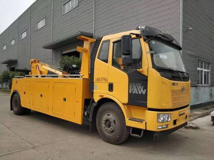 FAW 13TONS Towing wrecker flat bed recovery truck for sale