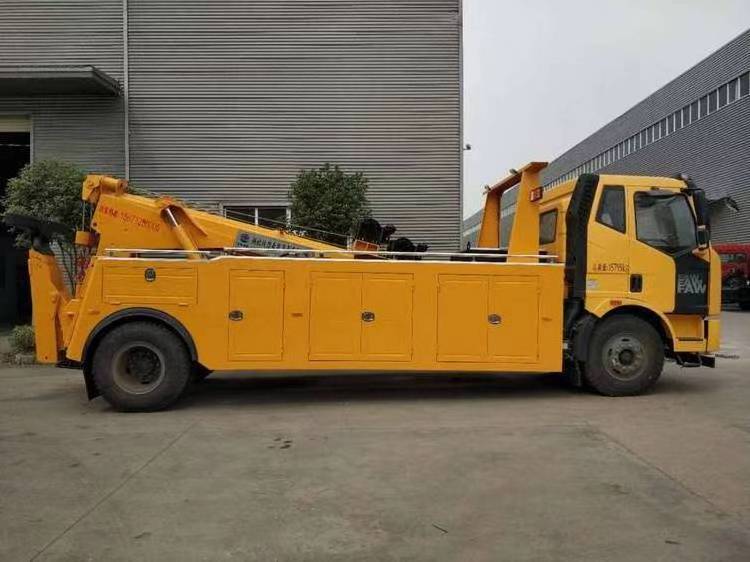 FAW 13TONS Towing wrecker flat bed recovery truck for sale