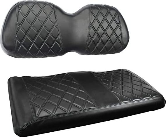 NOKINS Golf Cart Diamond seat Cover for Club Car Precedent , Golf cart Vinyl seat Cover with Black Stitching