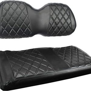 NOKINS Golf Cart Diamond seat Cover for Club Car Precedent , Golf cart Vinyl seat Cover with Black Stitching