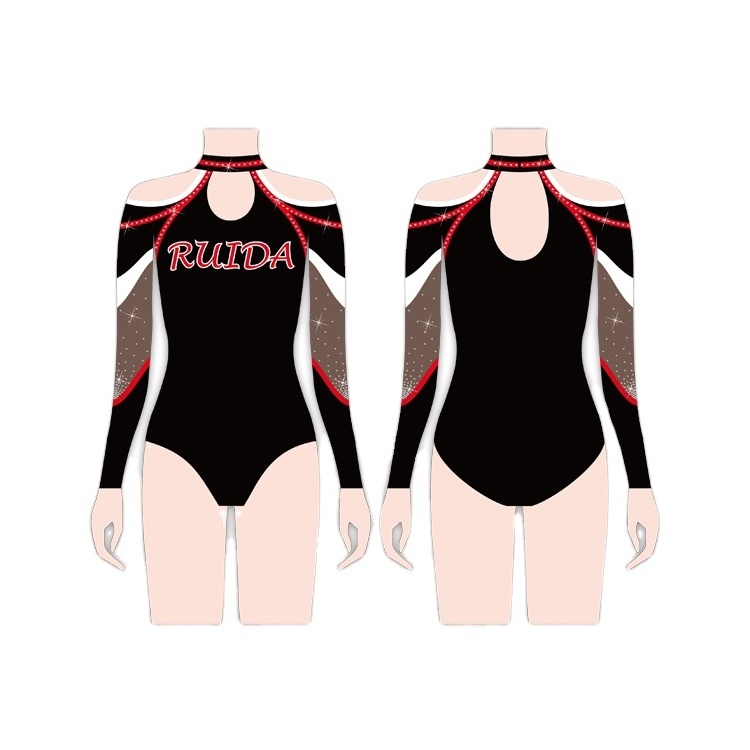 2022 Wholesale Dancewear Costumes Design long sleeves Gymnastics Performance Leotards Women