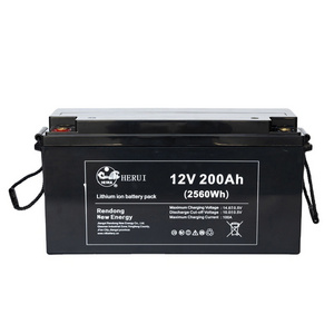 solar battery 12v 200ah Lifepo4 Lithium Battery For Caravan Van Boat Camper energy storage battery