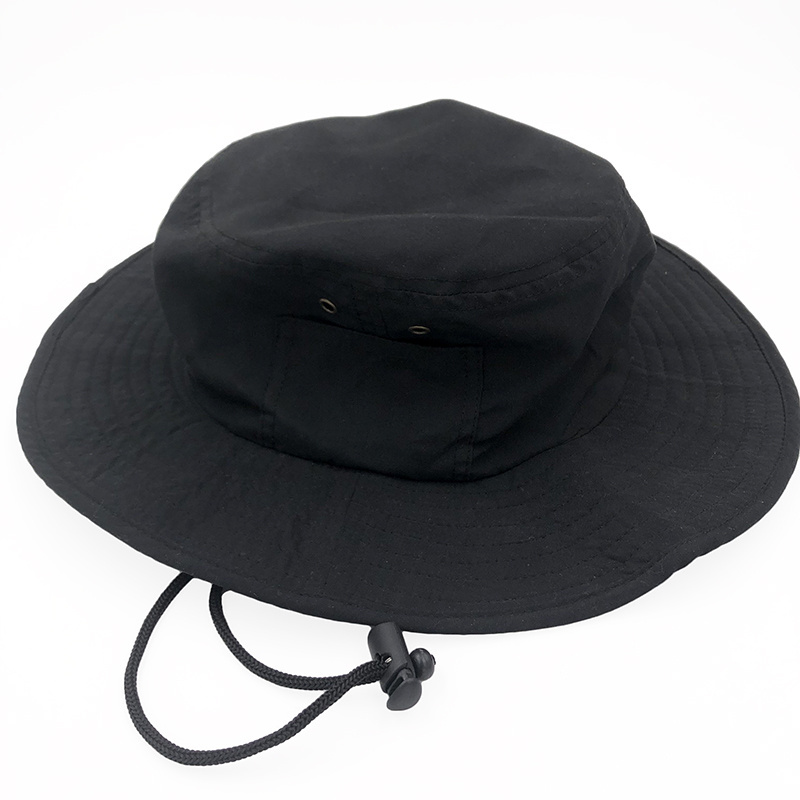 China Promotion Micro Fibre Boonie Fishing Custom Bucket Men Safari Summer Sun Shade Cowboy Hat