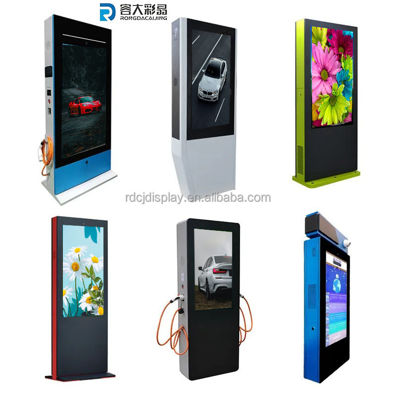 75 Inch Waterproof Lcd Tv Ip65 Outdoor Advertising Stands Double Sided Display Digital Signage And Display