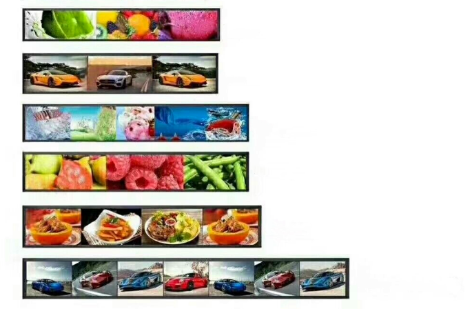 34 Inch Android Indoor Lcd Transparent Display Digital Shelf Edge Ultra Thin Advertising Lcd Stretch Bar Display