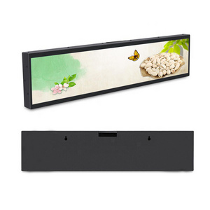 34 Inch Android Indoor Lcd Transparent Display Digital Shelf Edge Ultra Thin Advertising Lcd Stretch Bar Display