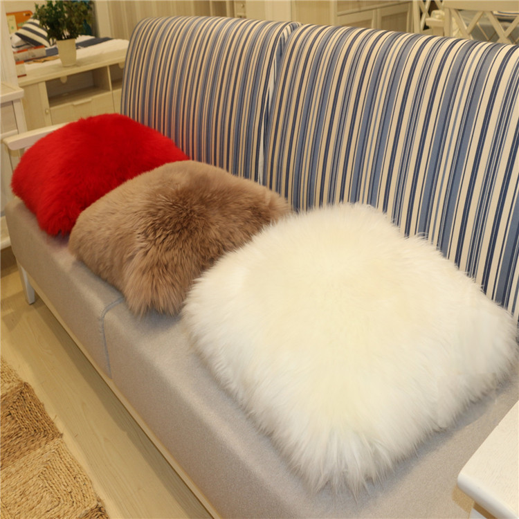 Faux fur pillow cushion bolster long hair pillow covers sheepskin pillow cases