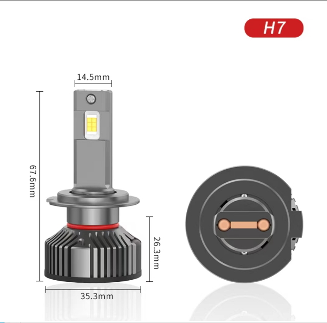 High Quality LED H7 Headlamp Bulb 6000K Blue Light Compatible with Hyundai Changan Sonata Faw Ford Honda Audi Nissan Corolla A6