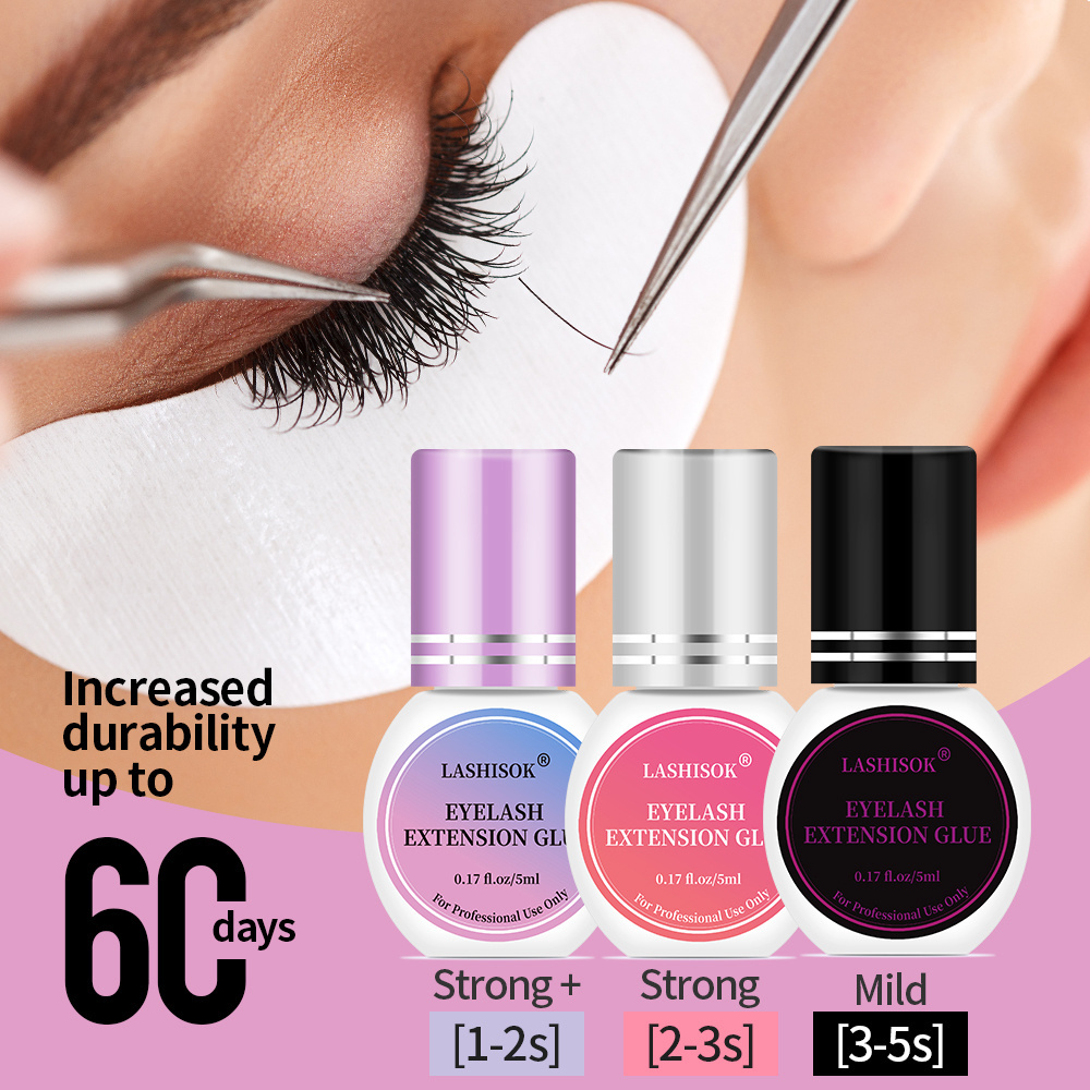 GLAMLASH Brand Waterproof Extension Eyelash Glue, Custom Private Label Eyelash Extension Glue, Strong Adhesive Eyelash Glue