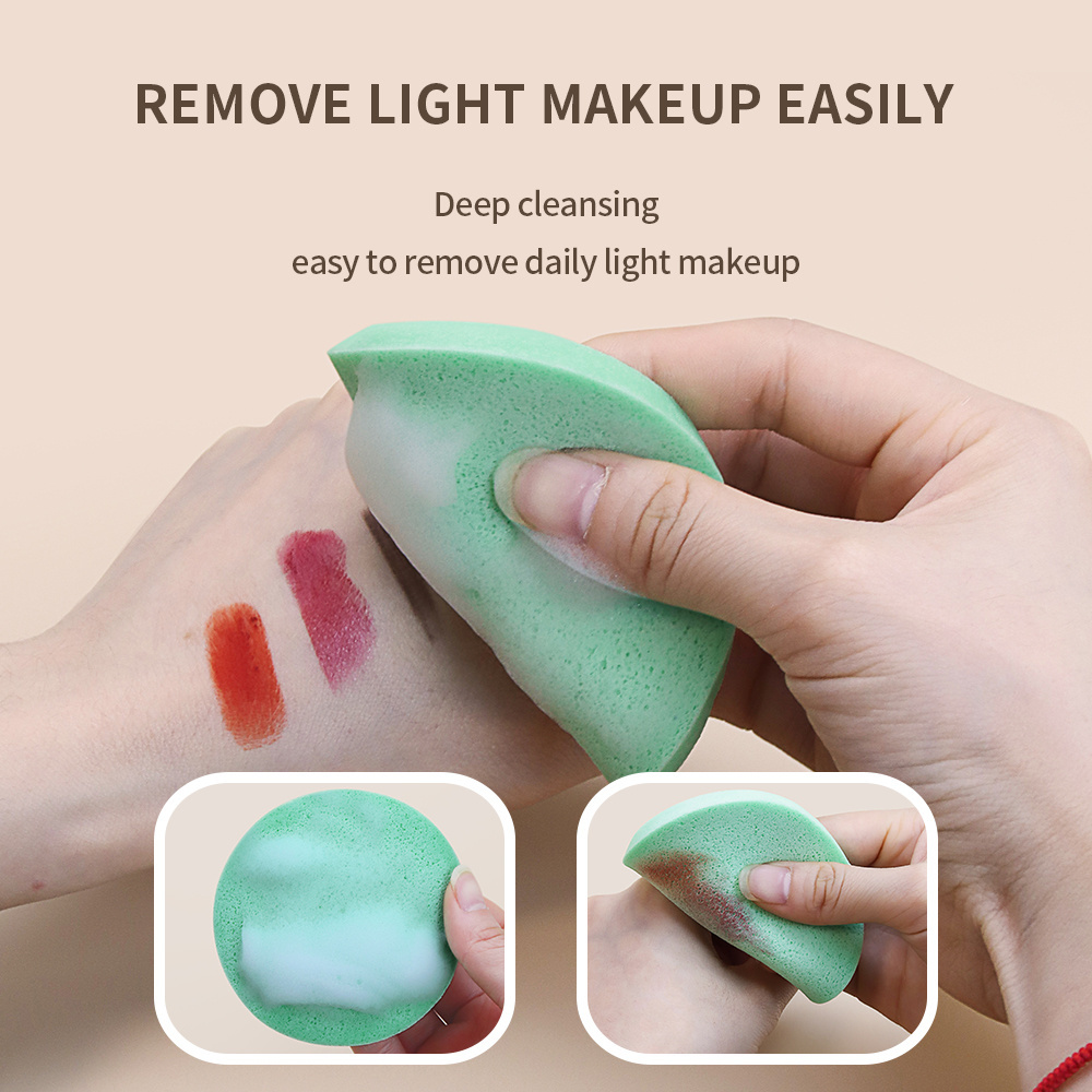 GLAMLASH Makeup Remover Sponges Soft Seaweed Clean Face Puff Custom Cleaning Facial Sponges