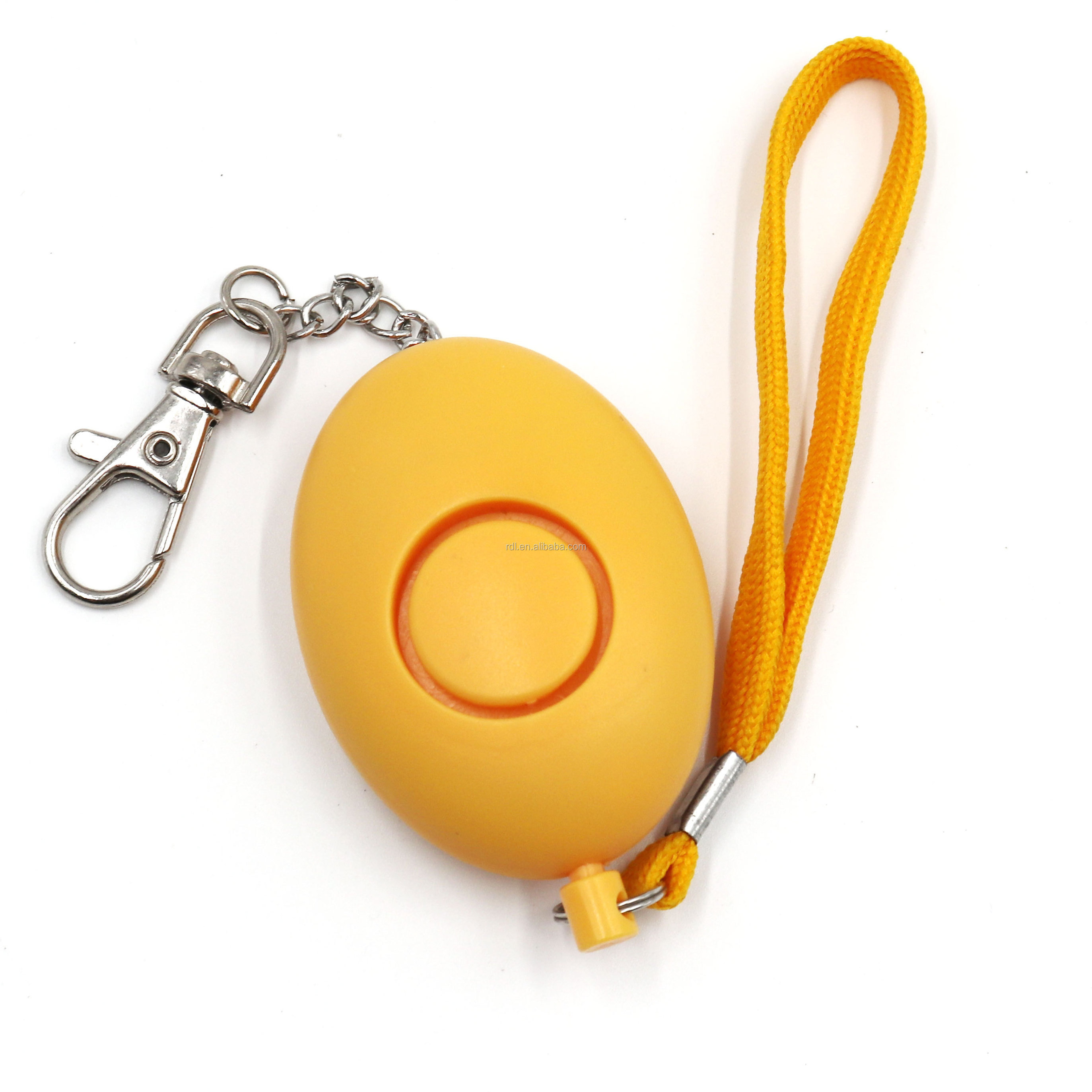 High Quaity Light Weight Recordable Round 30 Seconds Duration Self Defense Personal Women Alarm Keychains