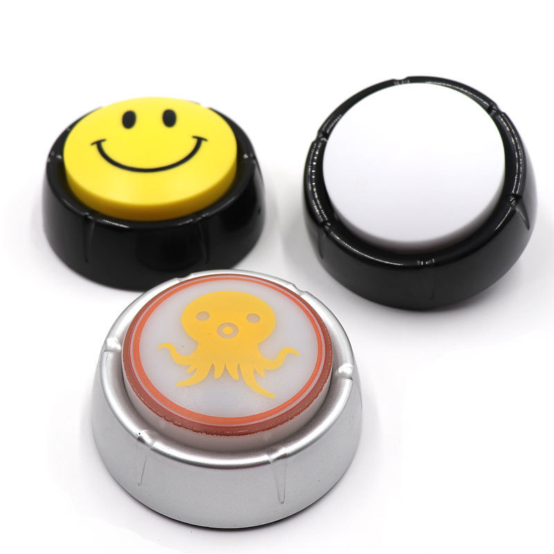 Hot Sale Animal Pet Recordable Answer Talking Buzzer Custom Sampler Dog Game Button Sound