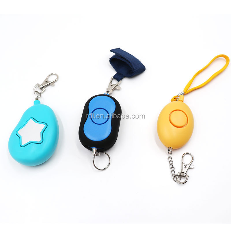 High Quaity Light Weight Recordable Round 30 Seconds Duration Self Defense Personal Women Alarm Keychains