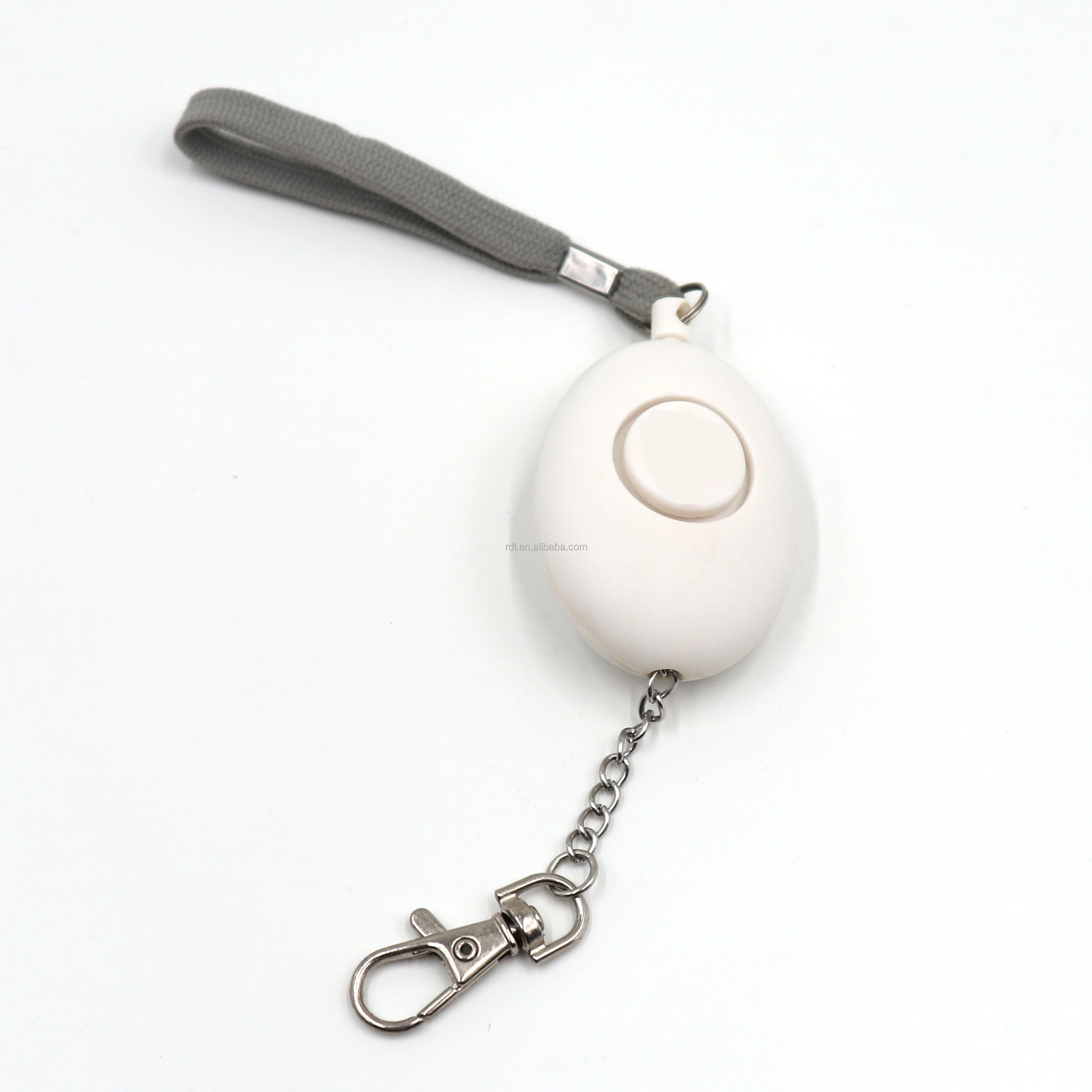 High Quaity Light Weight Recordable Round 30 Seconds Duration Self Defense Personal Women Alarm Keychains