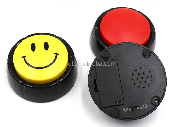 Oem Electronic Voice Recording 1-300S Portable Sound Effect Game Button Funny Pet Dog Button Buzzer