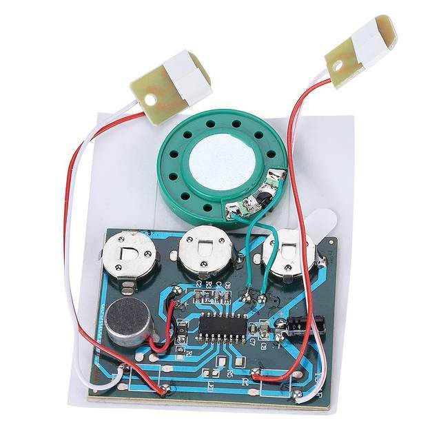 Custom Pre-recording and Recordable sound module  card  for musical card with led light mini voice recorder chip