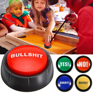 Custom Recordable Sound Button Funny Game Buzzer Multi-Color 60S Voice Recorder Push Answer Button Dog Training Button