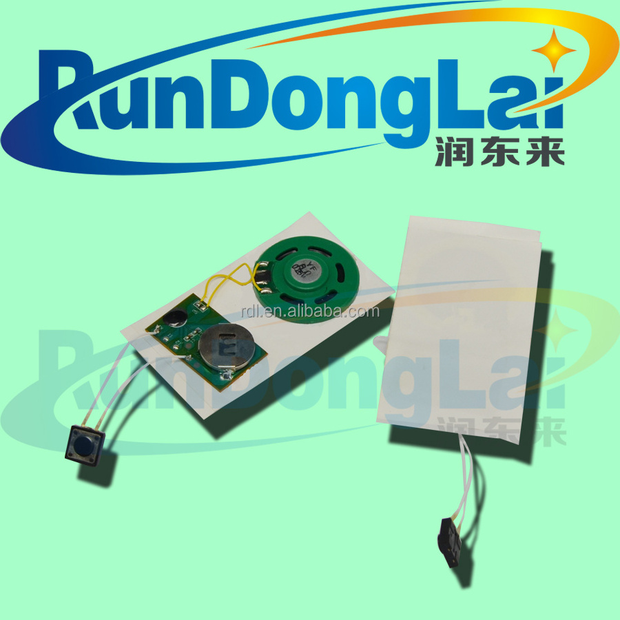 Preset Sound electronics melody and module for greeting card