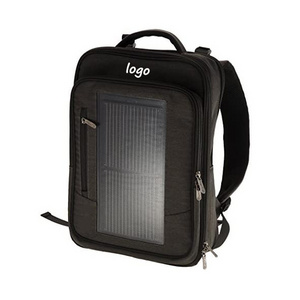 wholesale high tech men's solar backpack smart bag outdoor solar panel power battery backpack with usb charging port