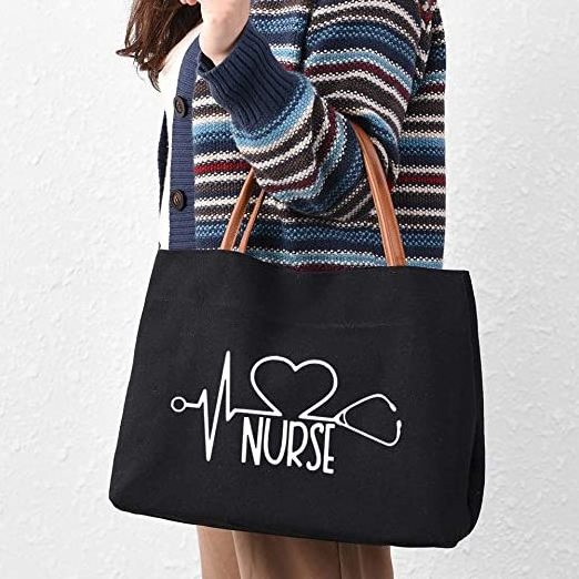 Custom Fashion Large Capacity Leather handle Canvas Breastfeeding bags nurse tote bag for work Shopping Beach Travel Gift