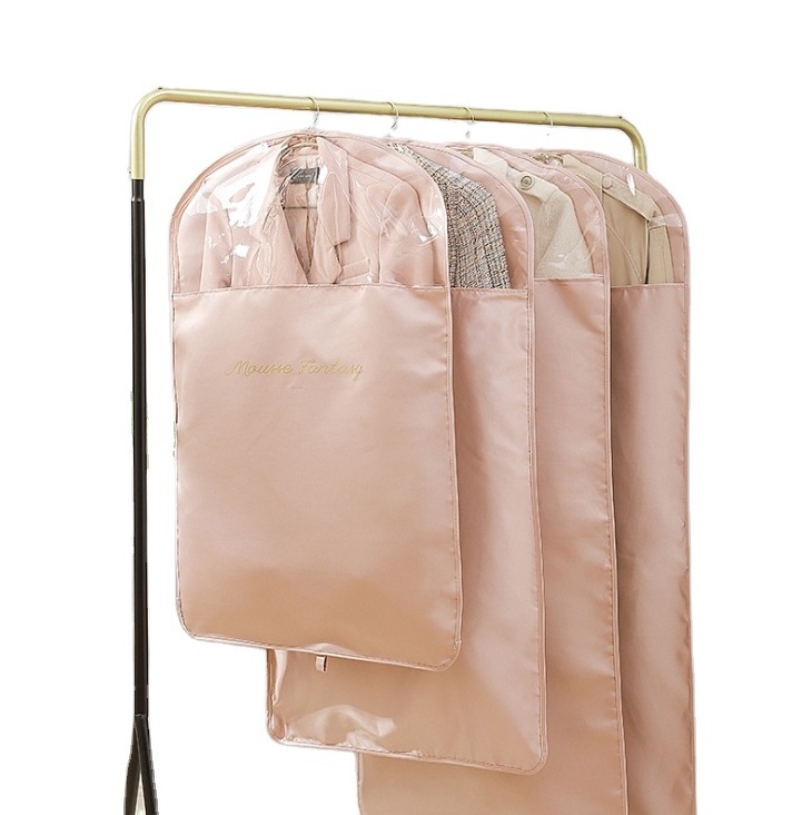 Customized Suit Dress Storage Nylon Breathable Dust Cover Transparent High-Quality Full-Zip Garment Bag