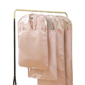 Customized Suit Dress Storage Nylon Breathable Dust Cover Transparent High-Quality Full-Zip Garment Bag