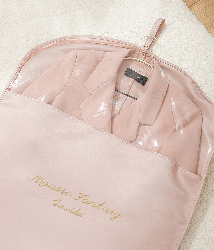 Customized Suit Dress Storage Nylon Breathable Dust Cover Transparent High-Quality Full-Zip Garment Bag