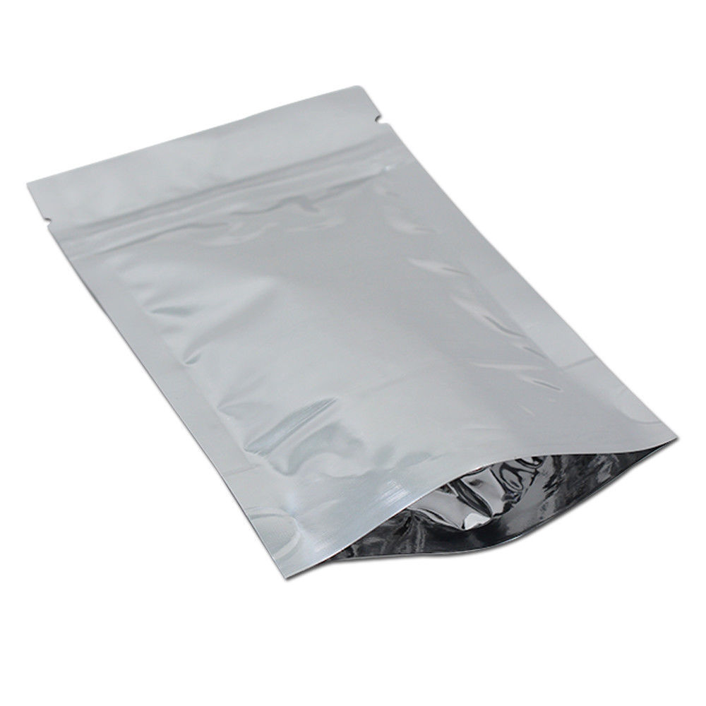 Stand Up Snack Food Packaging Zipper Bag Activated Powder Packaging Pouch Aluminum Foil Bag For Coconut Charcoal Bag