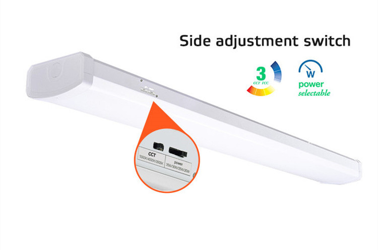 Commercial Electric Garage Motion Sensor 0-10V Dimmable Linkable 4 Foot 120-270V 5000K 130Lm/W Led Wrap Around Light Fixtures