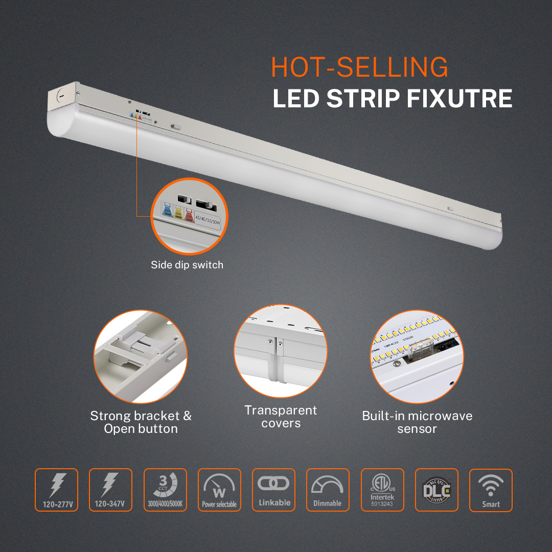 Interior Surface Mount 5000K 3500K Cool White Dimmable Connection Cct Tunable 2FT 4FT 8 Foot Led Strip Light Fixture