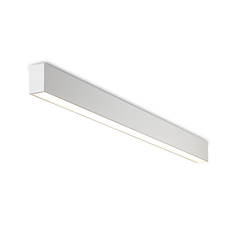 China Factory 2FT 4FT 8FT White Black 0-10V Dimmable Linkable Suspended Ceiling Led Linear Pendant Light Bar Fixture For Office