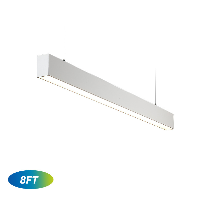 8FT Connect To Y L X T Shape Selectable 3CCT & 3Watts 60W 70W 80W ETL CETL LED Linear Pendant Light Fixture