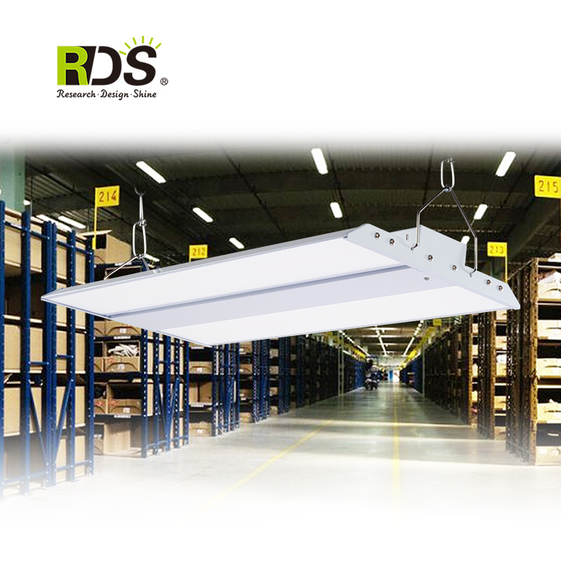 Industrial Warehouse Ceiling Fixture 2ft 120w 300w Microwave Sensor Shop Garage 4000k LED Linear High Bay Light For Gymnasium