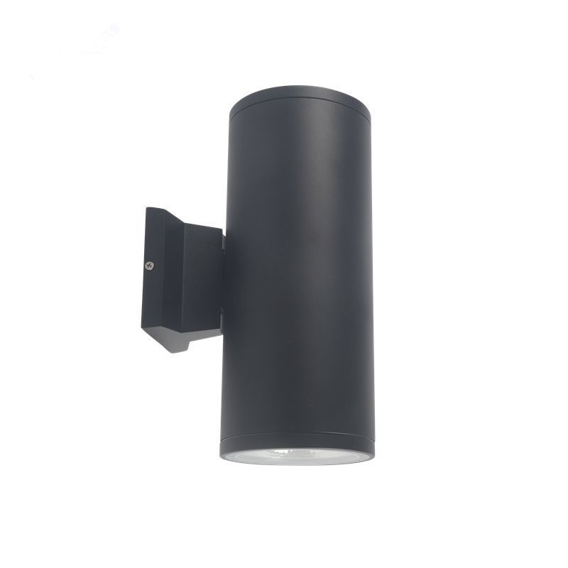 RGBCW Smart Exterior Black White Bronze Square Color Changing Ip65 Waterproof Outdoor Up Down Cylinder Wall Sconce Light Fixture