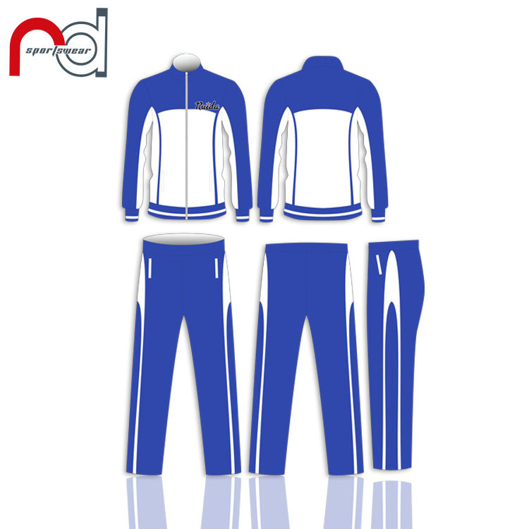 Tracksuit 2019 Custom Track suit Two Pieces Set Blank Tracksuit With Side White Stripe 2020 Jerseys