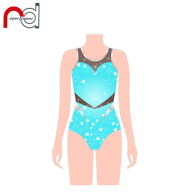 Wholesale Love Design Cute Dance Leotards Customized mystique girls Cheer Gymnastics Leotards