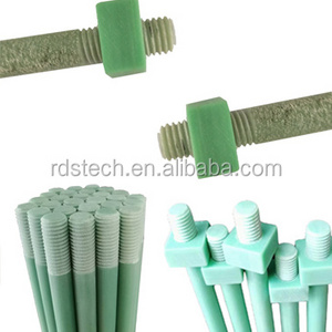 Epoxy Fiberglass Reinforced Plastic FRP GRP Threaded Rod Screw Bolt and Nut