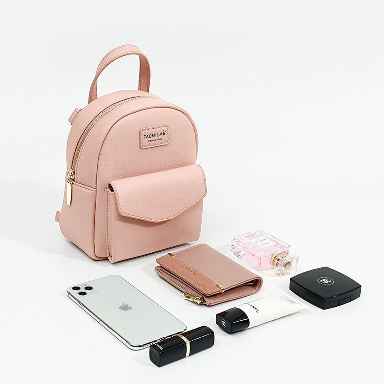 Korean style luxury girls mini backpack,handbags women mini fancy backpack,cute pu leather pink mini female backpack