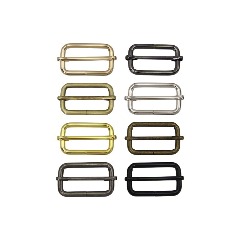 RW 13-50mm Adjuster Slide Buckle Bags Hardware Accessories Square Rectangle Tri-glide Adjust Roller Pin Buckle for Garment