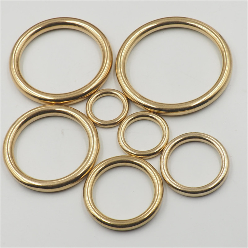 REWIN Wholesale 6mm to 76mm Super Big Size Brass Gold Copper Metal O Ring Seals for Luggage Bag Accessories